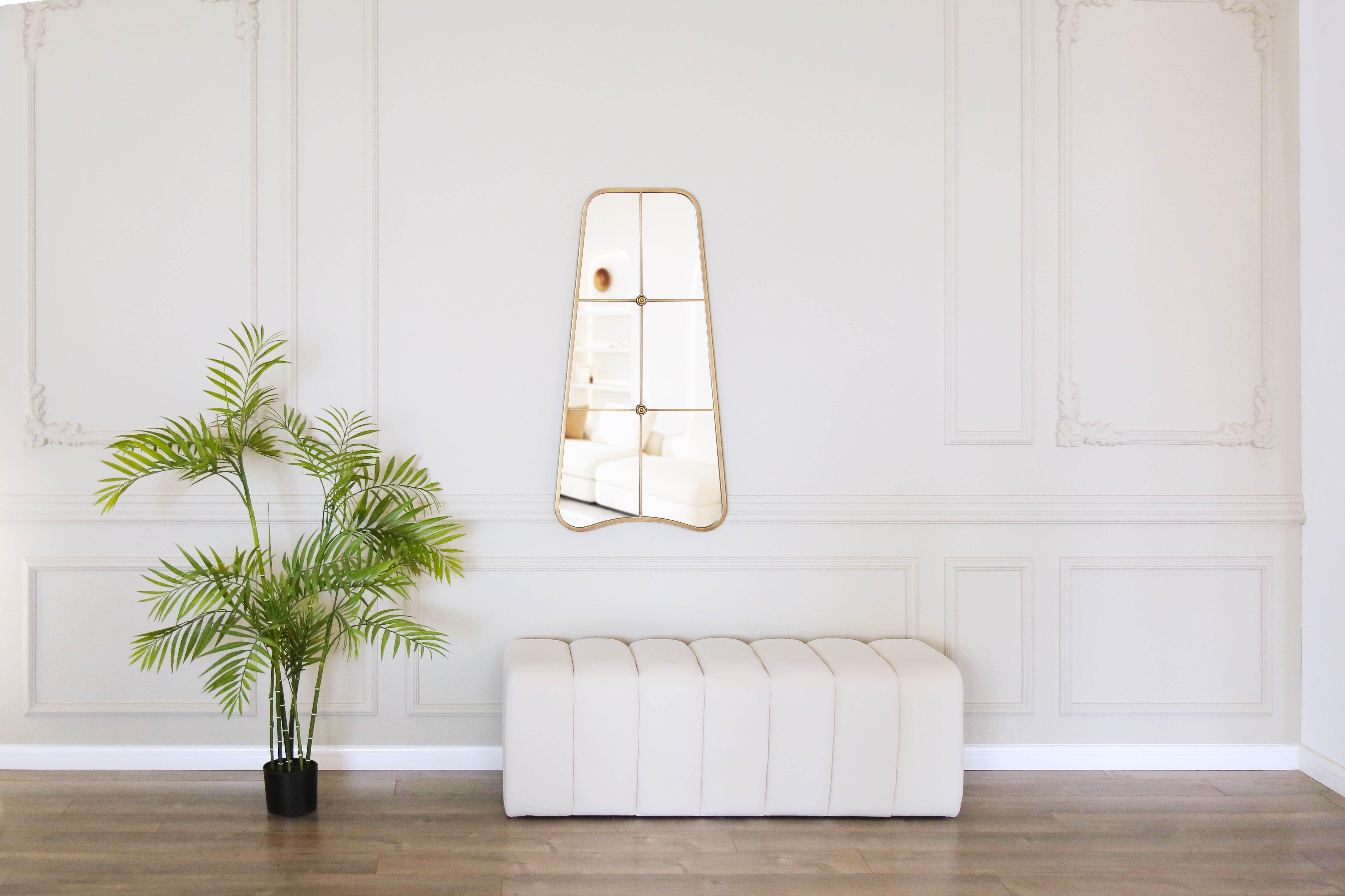 decorative mirror on showroom wall