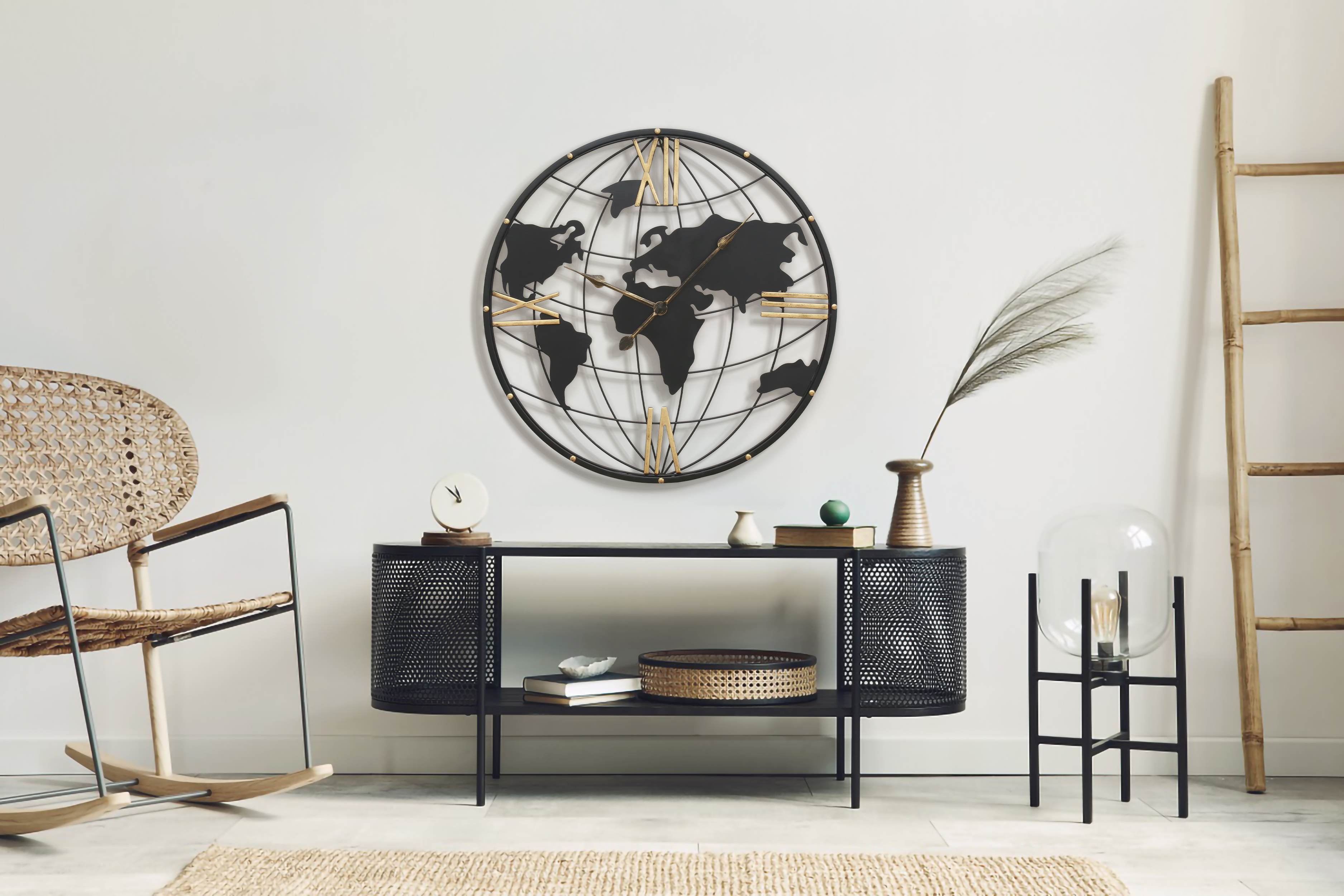 antique mantel clocks on livingroom wall