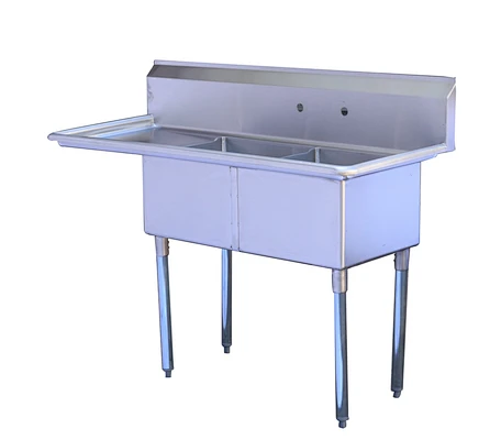 commercial sink with drainboard