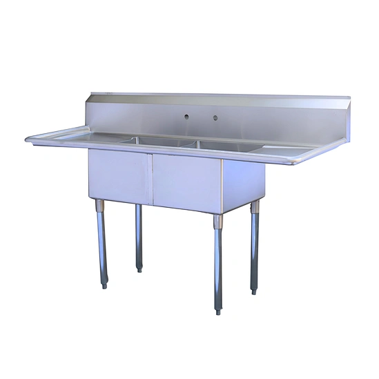 2 compartment commercial sink