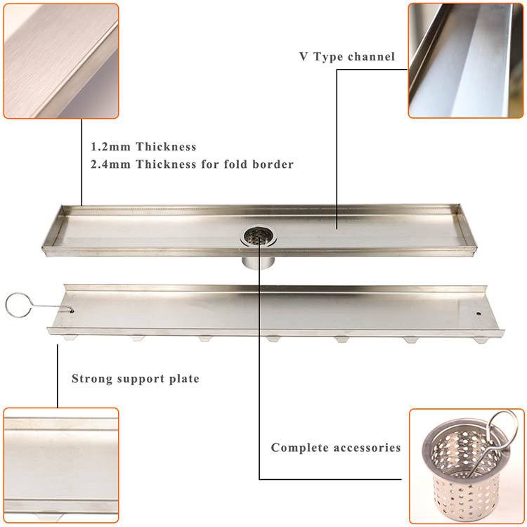 shower drains with tile insert