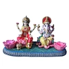 Polyresin Hindu God Item Ganesh and Laxmi with T light for Diwali