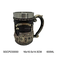 Souvenir polyresin cup with stainless steel Liner