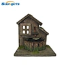 Nativity Scene Wooden Stable with fountain