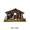 Wooden Nativity with Figures