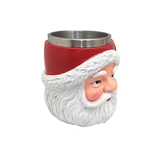 Resin cup with stainless steel Liner for Christmas Decoration