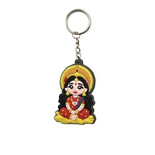 Rubber Hindu god  Krishna Keychain