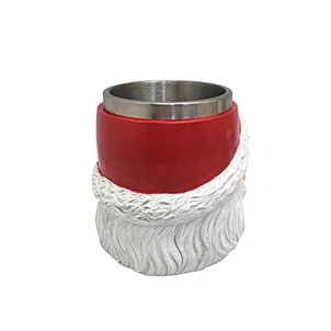 Resin cup with stainless steel Liner for Christmas Decoration