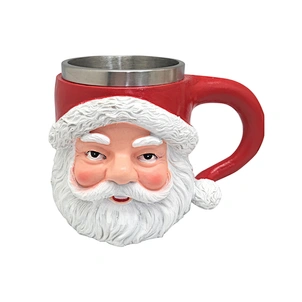 Resin cup with stainless steel Liner for Christmas Decoration