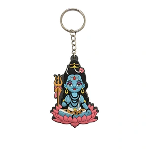 Rubber Hindu god  Krishna Keychain