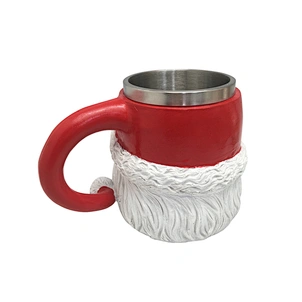 Resin cup with stainless steel Liner for Christmas Decoration