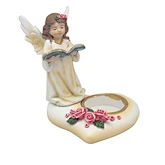 polyresin angel statues with candle holder