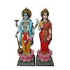Polyresin Handmade Hindu God Statue Vishnu & Laxmi