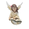 Polyresin Sitting Reading Angel Figurine Desktop Decor