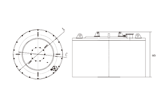 RBCDB disk suspended electromagnet overhead