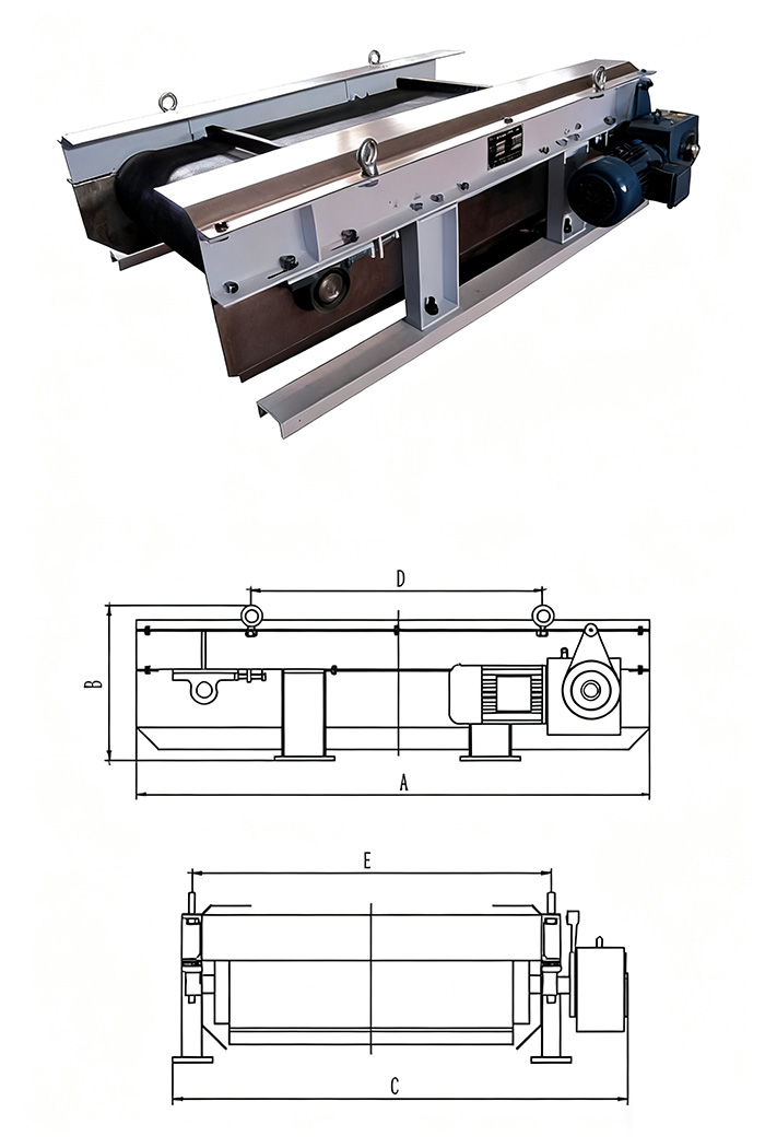 RCYA Hump Magnet Magnetic Separator Schematic Diagram