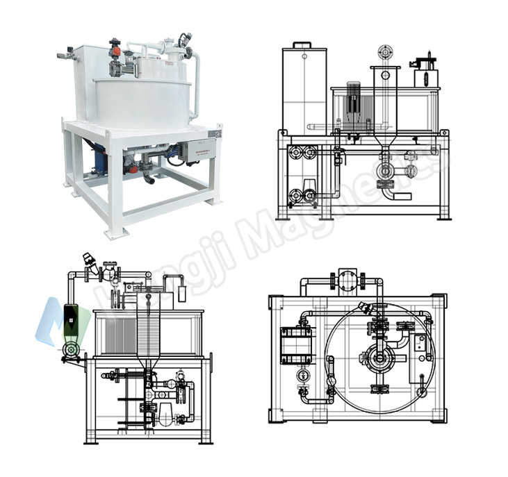 DCX Slurry Electro Magnetic Separator Schematic