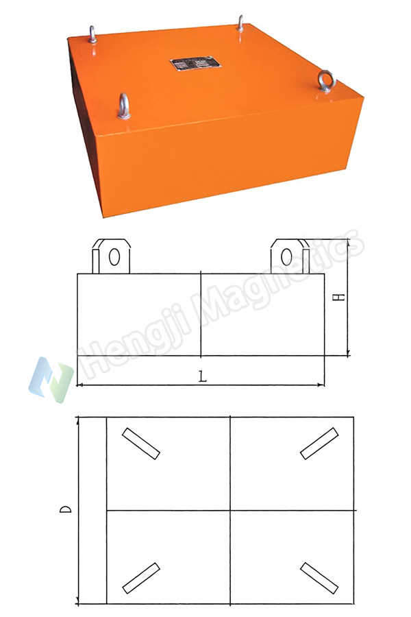 RCYB Belt Permanent Suspended Plate Magnet Schematic Diagram