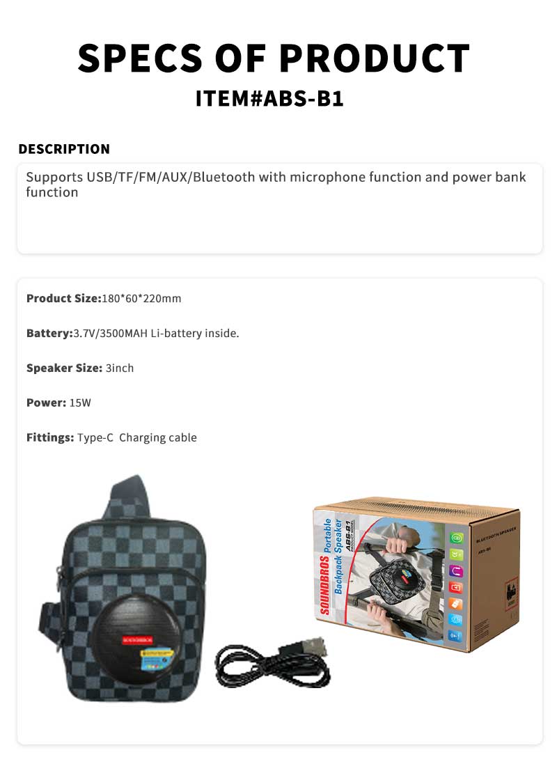 mochila con altavoces,altavoces para exteriores,altavoces portátiles para música