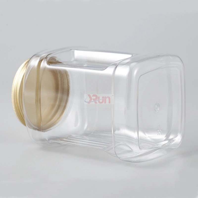 Our large plastic containers include clear PET jars in square plastic containers, providing ample space for dry fruits storage