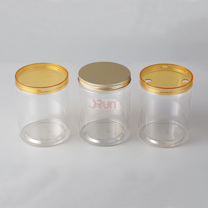 For large-scale custom snack packaging, our empty plastic jar options for cookie cans include durable wide mouth preforms