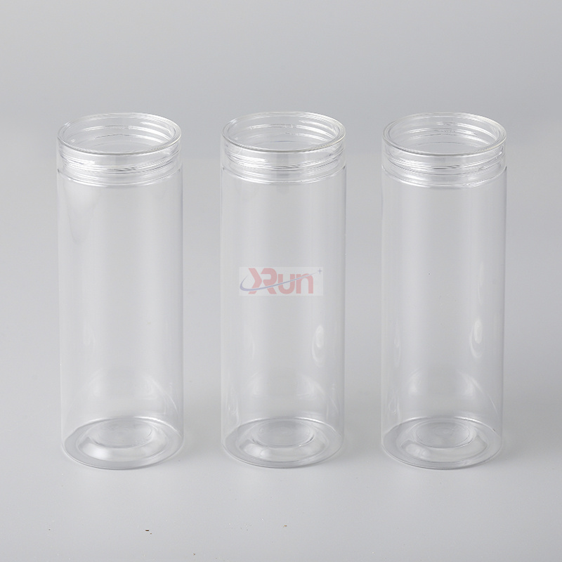 Large 32 oz Plastic Jars and Transparent PET Cans provide ample space for Food Packing.