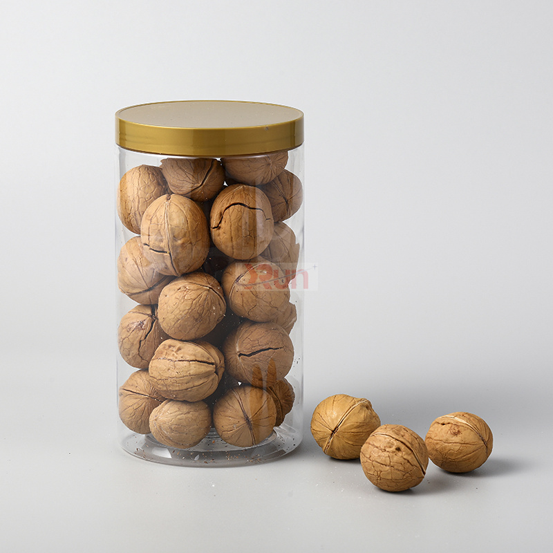 Our straight-sided plastic cans provide elegant food packaging solutions, functioning as a sleek PET plastic can.