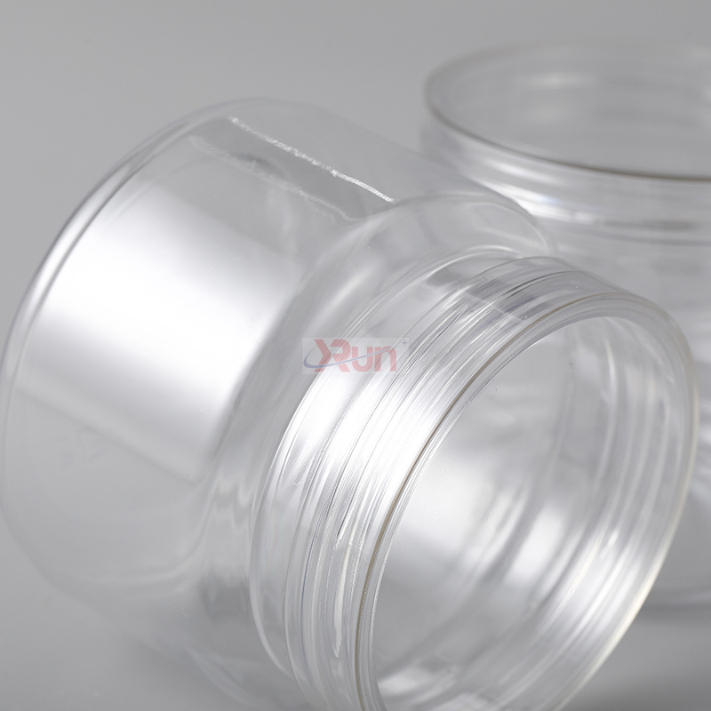 Hinged plastic boxes provide a secure PET container option, separate from a typical jelly can.
