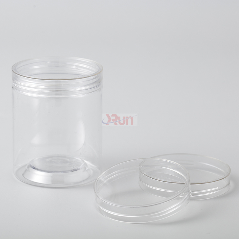 PP health care boxes are durable companions for a transparent PET container storing nuts storage and pet food jars.