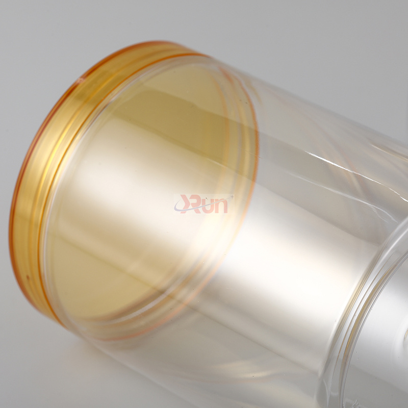 Ensure freshness for your cookie cans with an empty plastic jar and custom snack packaging featuring heat sealable tear off lids