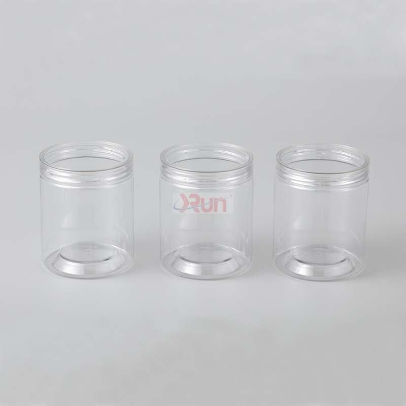 Health care packaging boxes provide a protective layer for a transparent PET container used in nuts storage or as pet food jars.