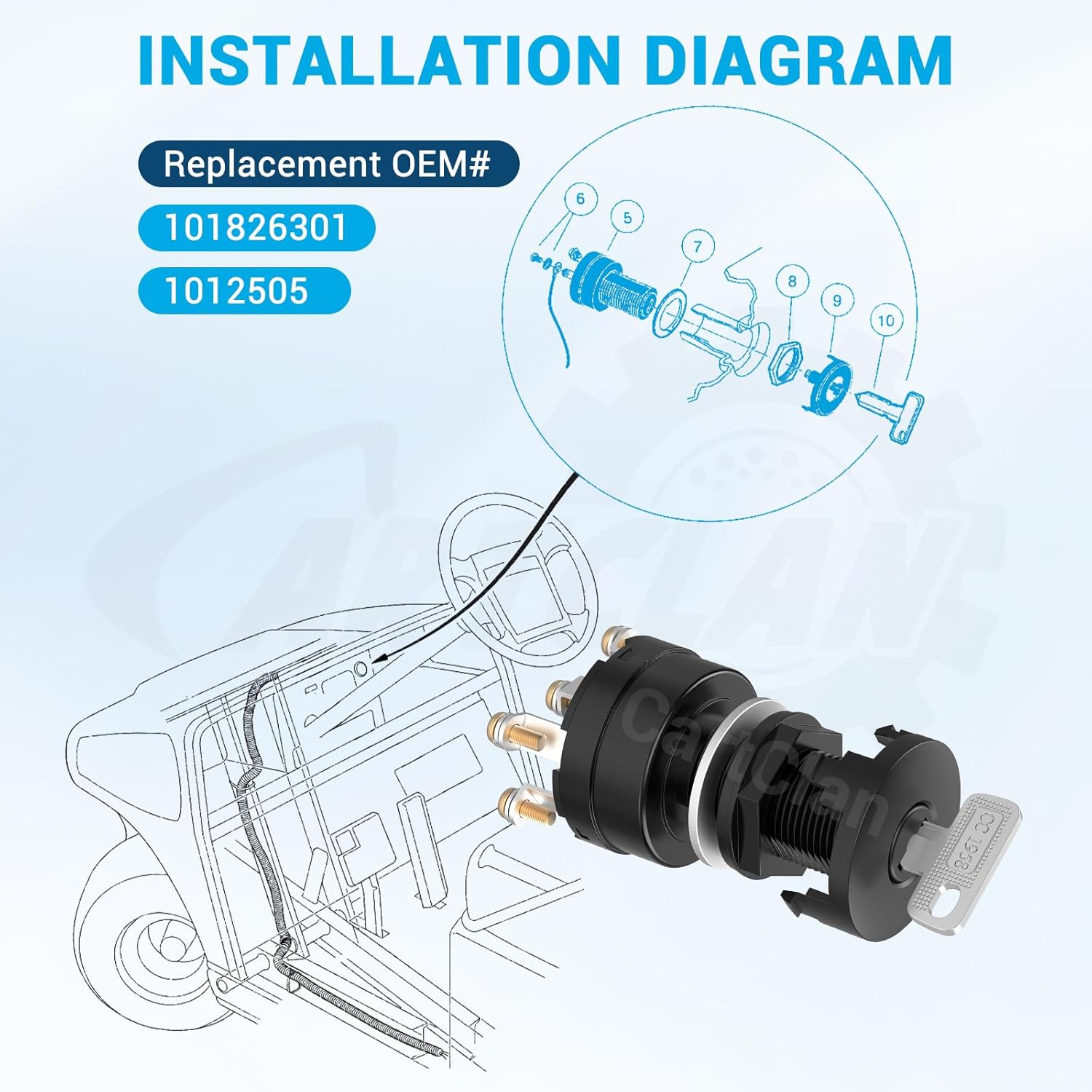 key ignition switch installation diagram
