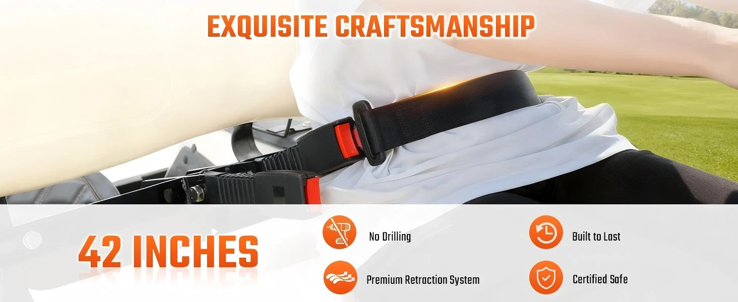 golf cart retractable belt,golf cart retractable seat belts