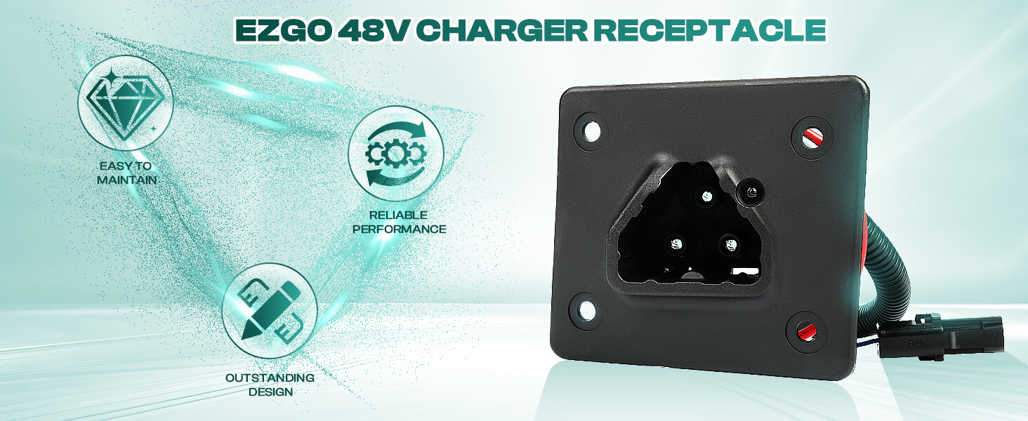 ezgo 48 volt charger receptacle, ezgo charging receptacle