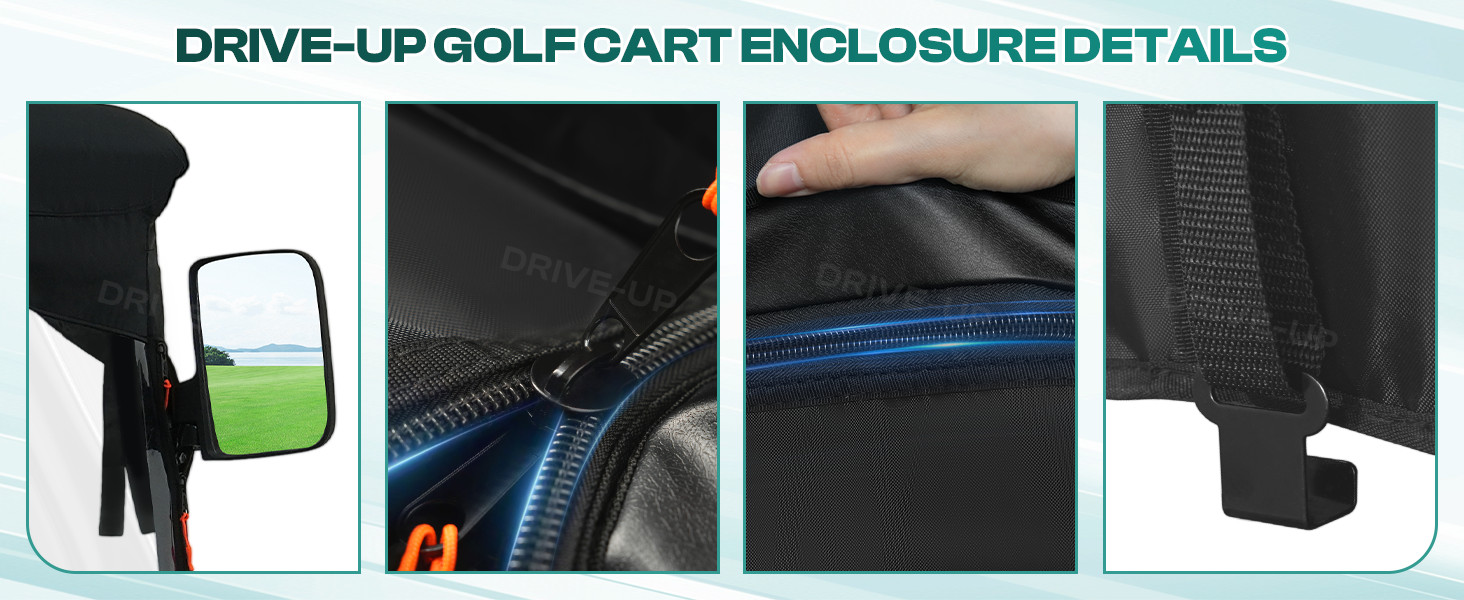 ezgo golf cart enclosure with zipper door