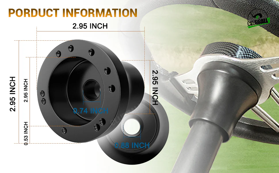Club Car DS steering wheel adapter's information