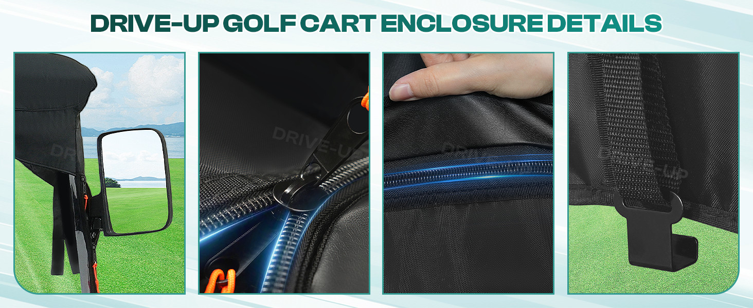 Club Car cart cover withstands rain snow