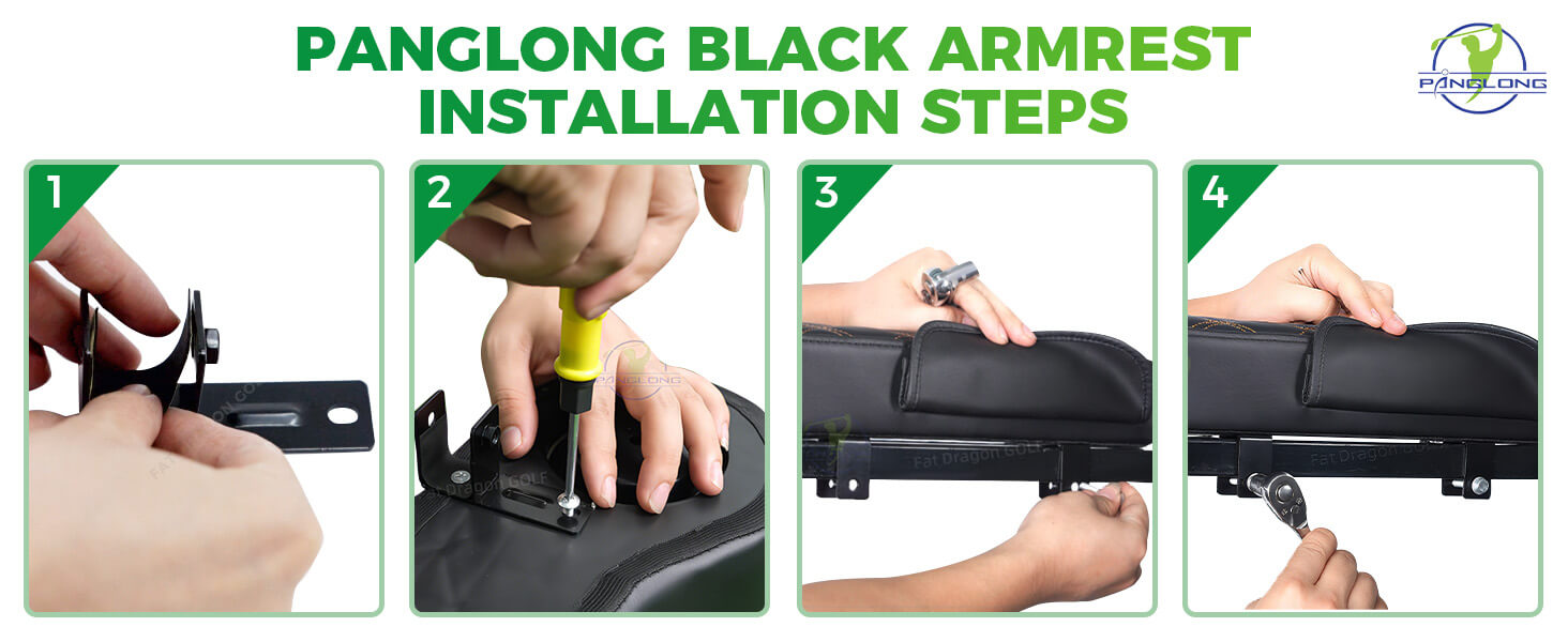 Golf Cart Armrests with Cup Holder Phone Storage