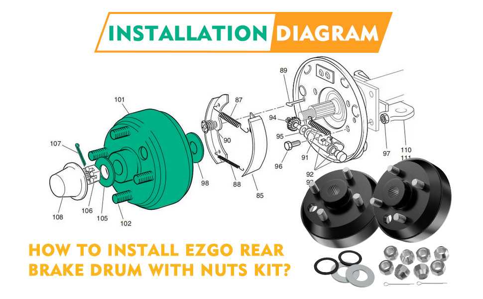 ezgo golf cart brakes for RXV