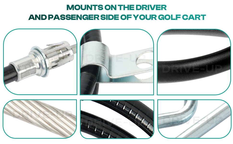 Club Car Driver and passenger side golf cart brake cables
