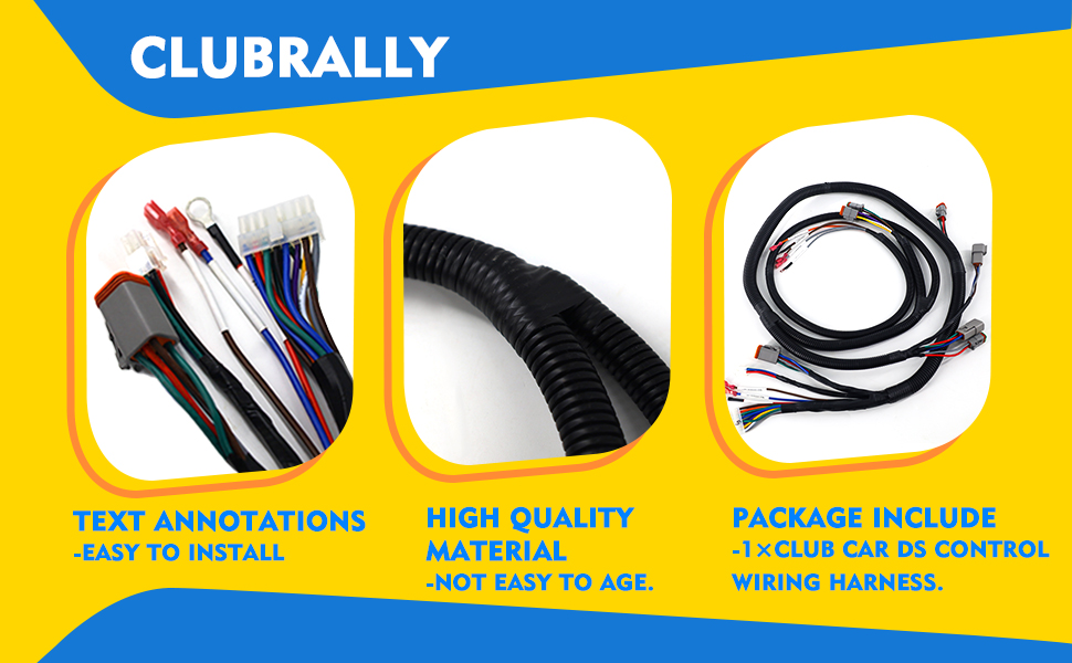 club car wiring harness, club car ds controller wiring