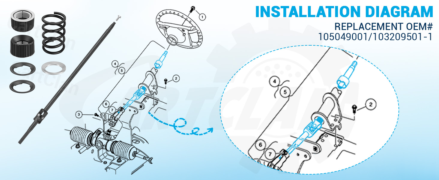club car steering column