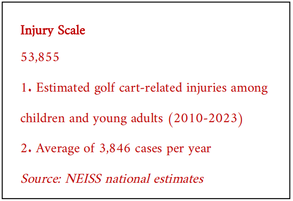 golf cart child postioner child injury