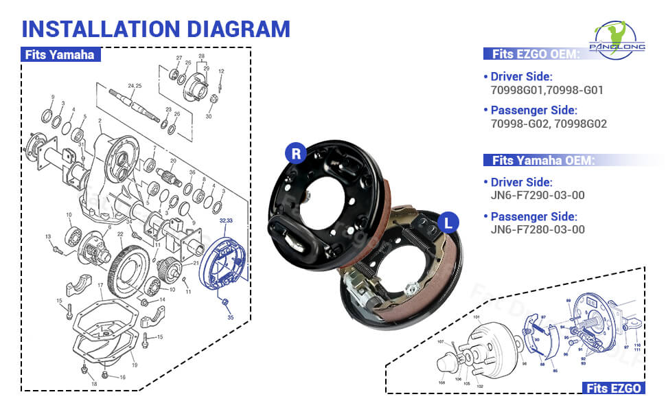 golf cart brakes,golf cart brake assembly