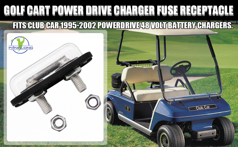 This golf cart charger fuse is for 1995-2002 Club Car