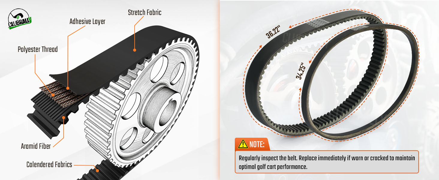 Yamaha golf cart drive belt,starter belt for Yamaha golf cart