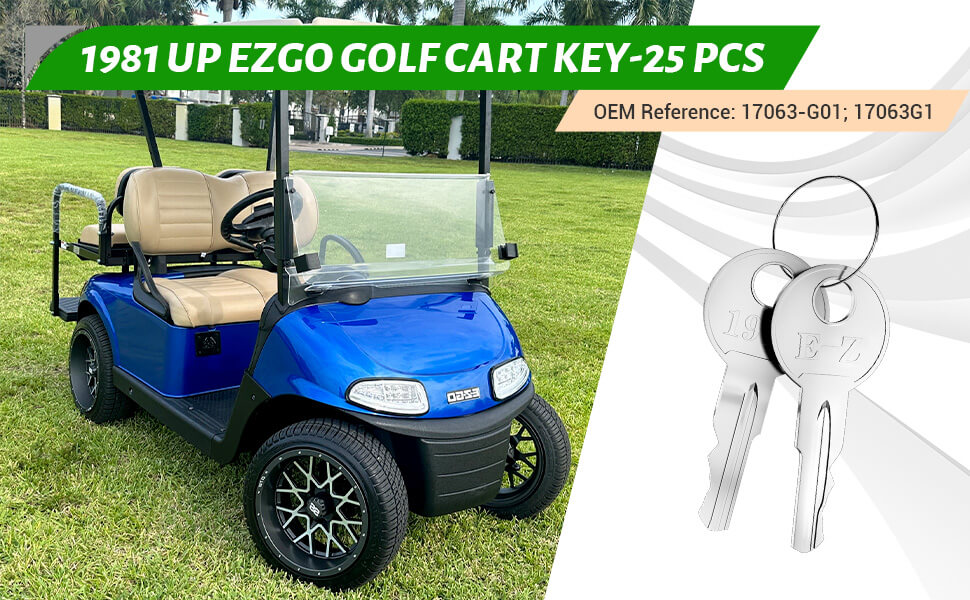 This golf cart key set fit for 1981-up EZGO gas/electric golf carts