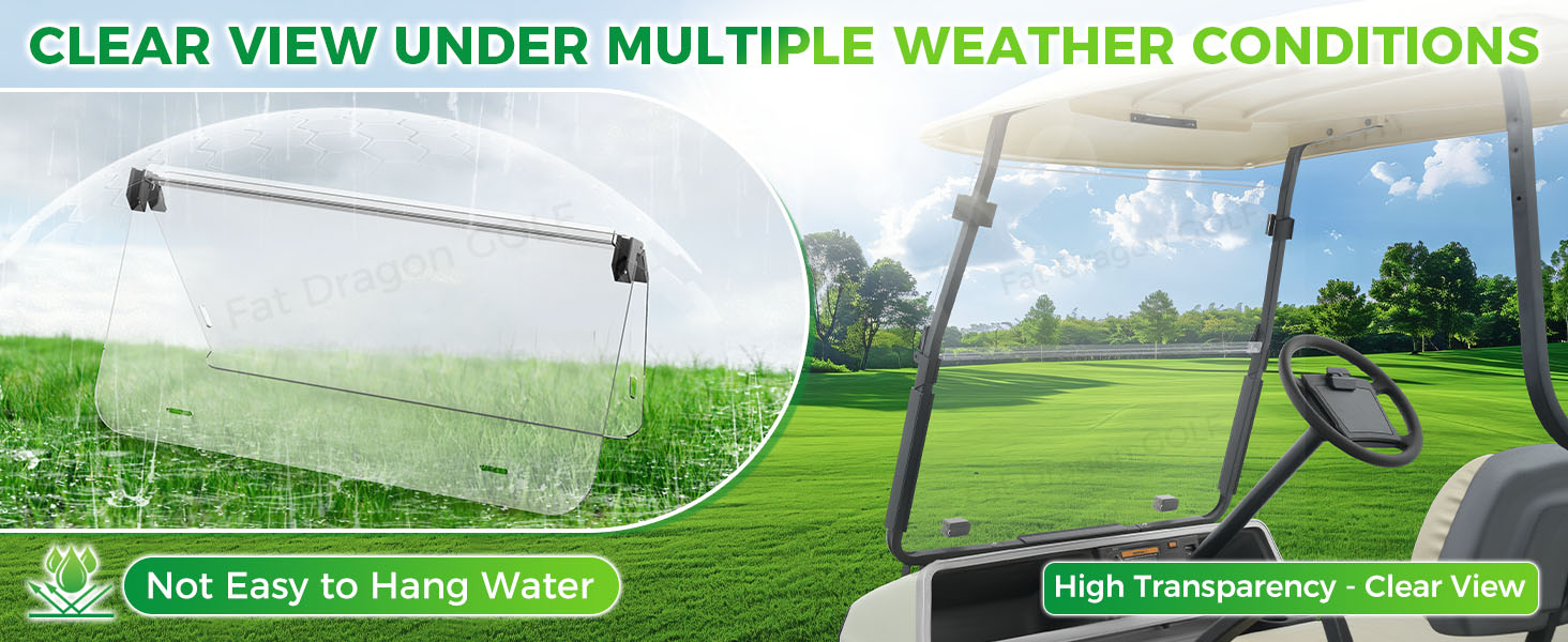 windshield for Club Car DS,foldable windshield for Club Car golf cart,golf cart windshield with clip kit