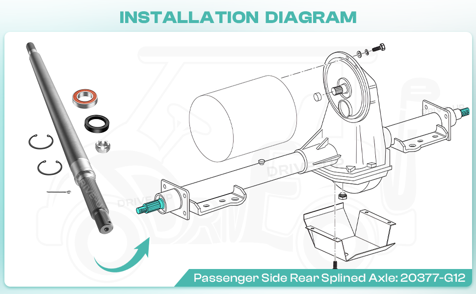 ezgo txt rear axle,ezgo electric rear axle