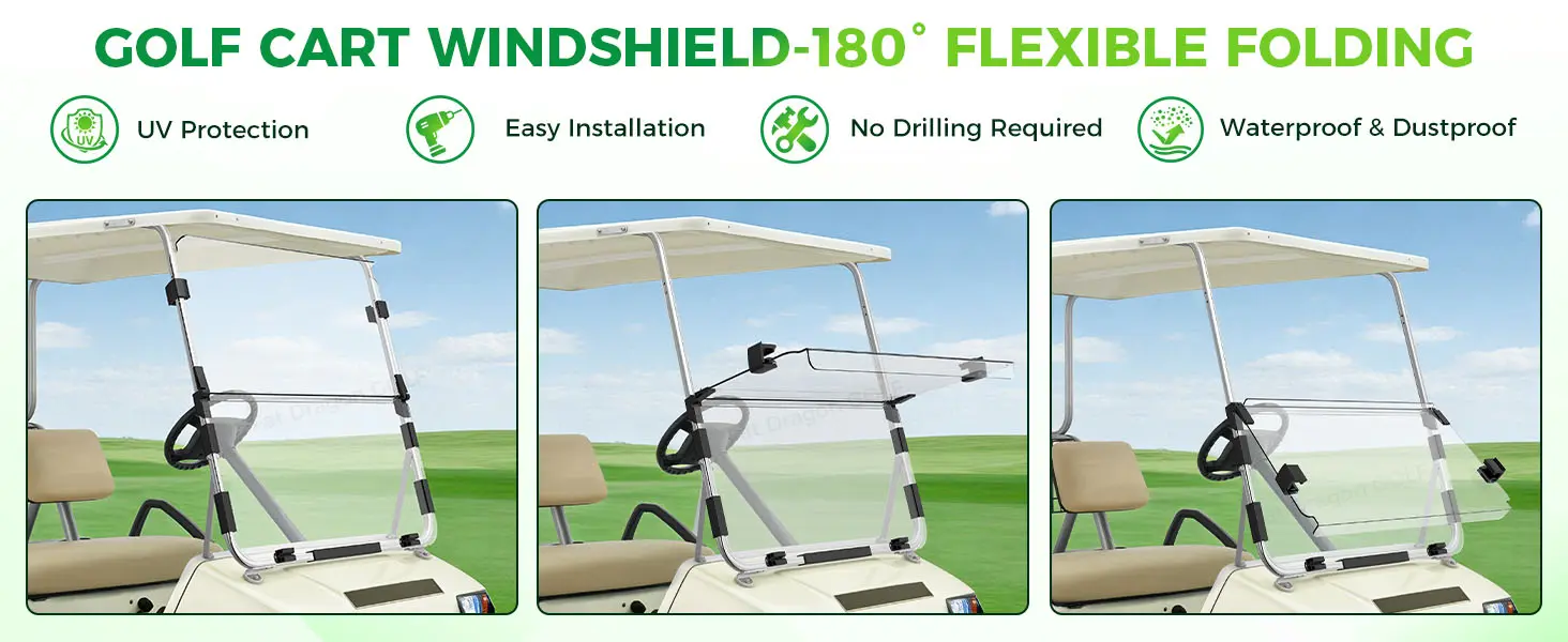 club car ds windshield for golf cart
